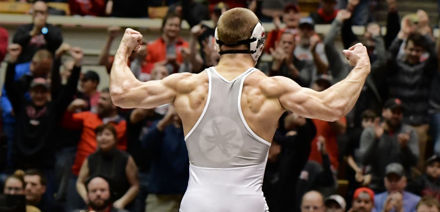 Jeff Jordan coaching a wrestler